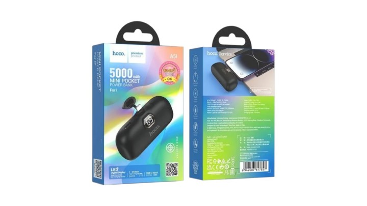 🔋 Hoco A51 Mini Pocket Power Bank 5000mAh
