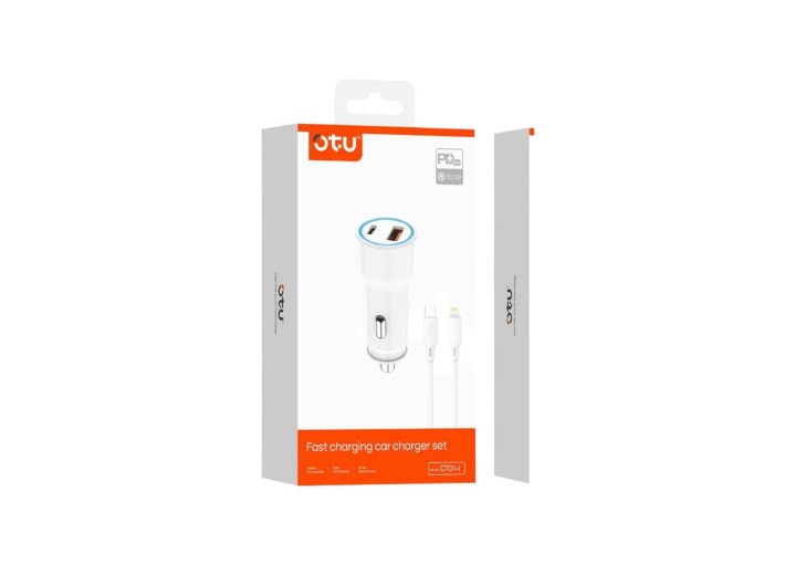 OTU Fast Car Charger Set with Lightning Cable – Dual USB Quick Charge