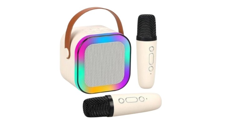 Portable Mini Speaker with 2 Wireless Microphone – Bluetooth Karaoke
