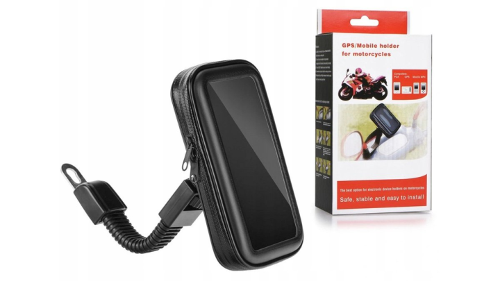 Motorcycle Phone Holder with Waterproof Case – GPS & Mobile Mount