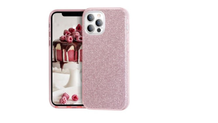 Pink Double layer & glitter hard cover 16