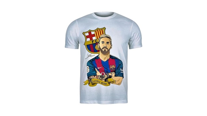 Messi T-shirt 3-4 size white