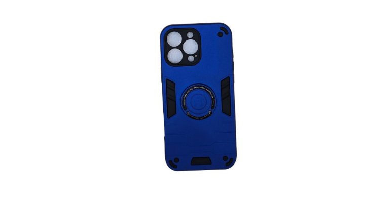 Blue Rugged Armor iPhone 16 pro maxCase with Kickstand Ring