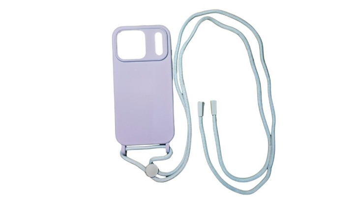 Crossbody silicone Phone Case – Purple iphone 17 pro max