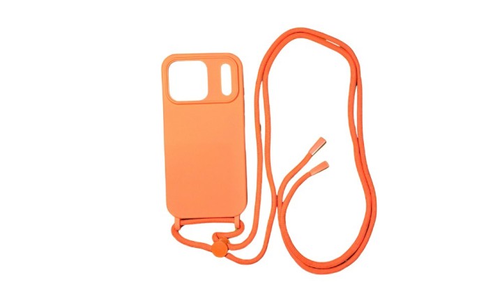 Crossbody silicone Phone Case – orange iphone 17 pro