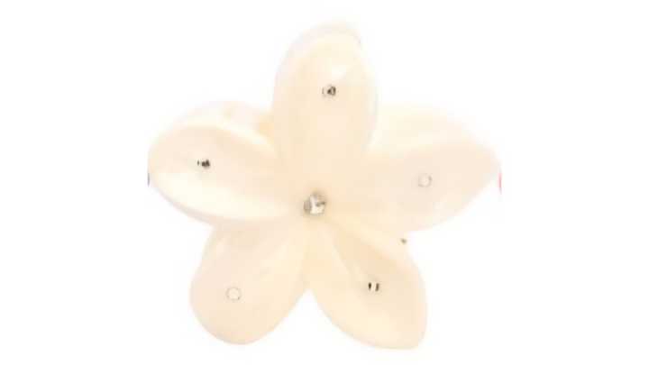 White Hairclip with strass