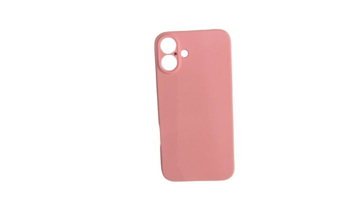 Pink Silicone Shockproof iPhone 16 Case