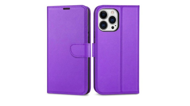 Purple flip Phone Cover – Flip Wallet Case with Card Holder iphone xs max