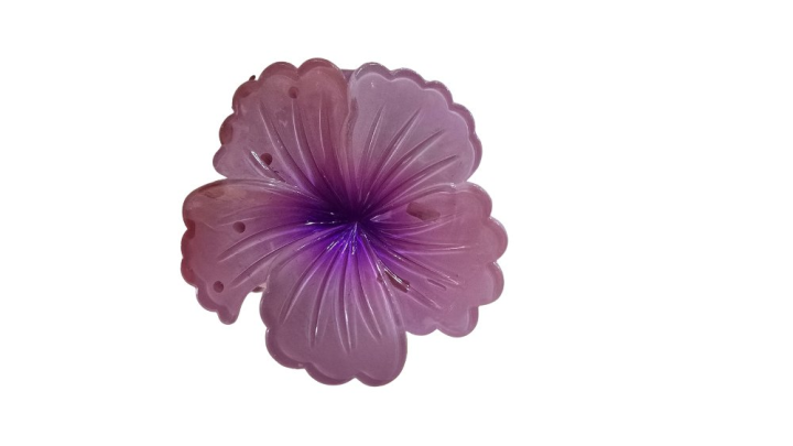 Hibiscus Hair Clip – Purple-Pink