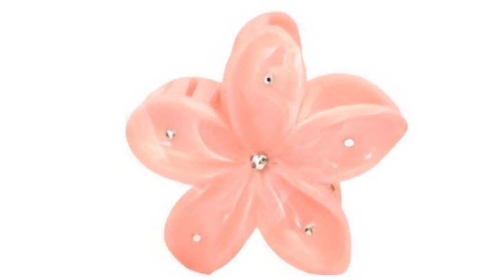 Coral Flower Hair Clip