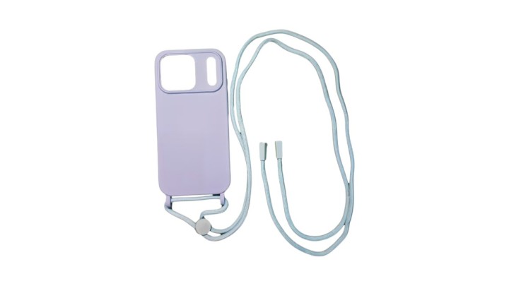 Crossbody silicone Phone Case – Purple iphone 17 pro