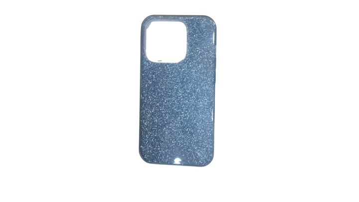 Light blue open camera Glitter hard cover case iphone 14 pro