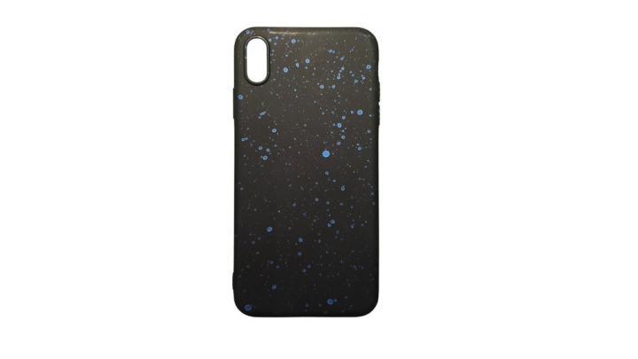 Black with blue dots Silicone Shockproof iPhone Xs max Case
