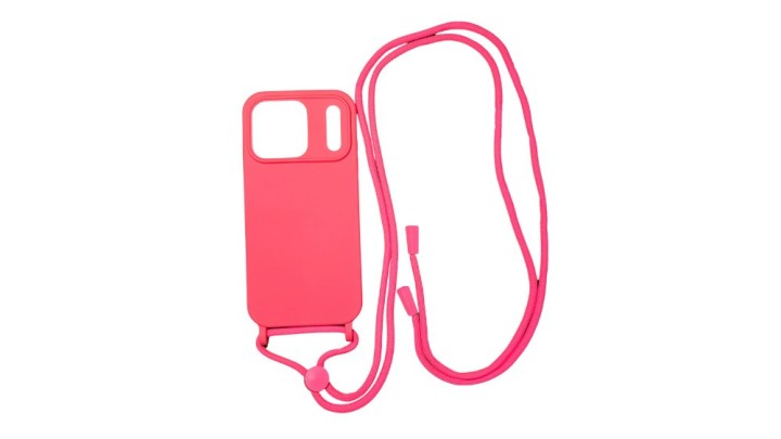 Crossbody silicone Phone Case – Fuxia iphone 17 pro max