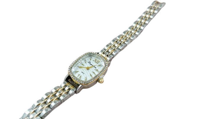 Women’s Two-Tone Stainless Steel Watch with Crystal Bezel