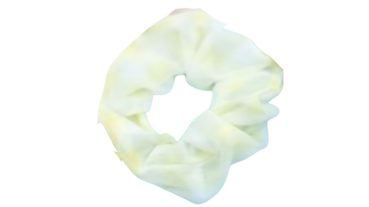 Tie-Dye Scrunchie in Yellow & Blue