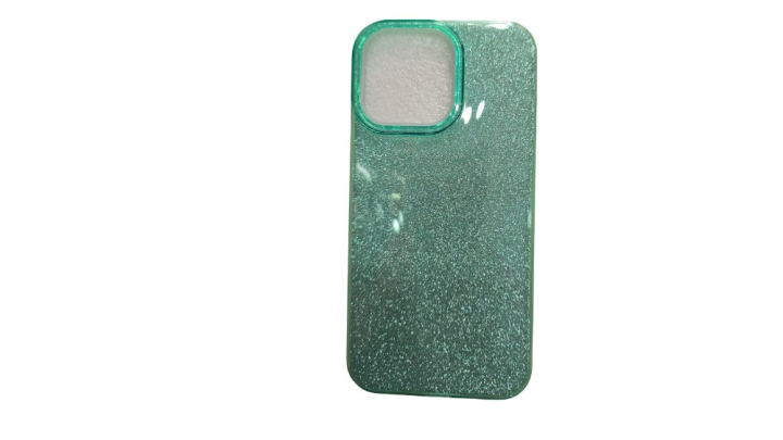 Green Double layer & glitter hard cover 15promax
