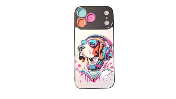 Cool Dog – iPhone 17 pro max Case with Glitter Camera Protectors