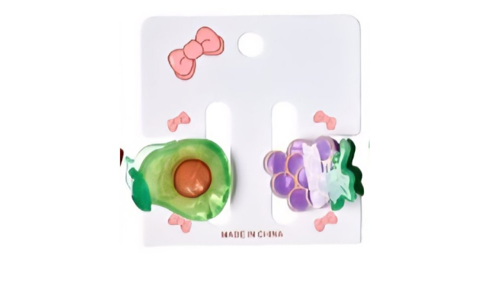 Avocado & Grape Hair Clips (Set of 2)