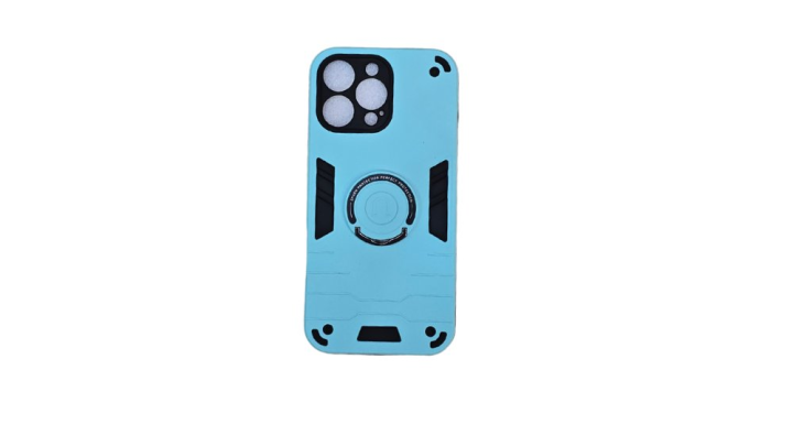 Light blue Rugged Armor iPhone 16 pro maxCase with Kickstand Ring