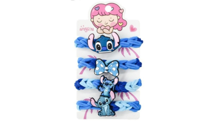 Stitch Hair Ties – Cute Disney Lilo & Stitch Blue Elastic Bands for Kids & Girls