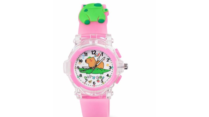 Capybara Kids Wristwatch – Pink, Cute Design, Comfortable Strap