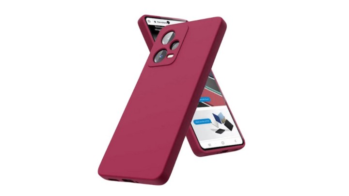 Burgundy Silicone Case for redmi note 12 5g Slim & Protective