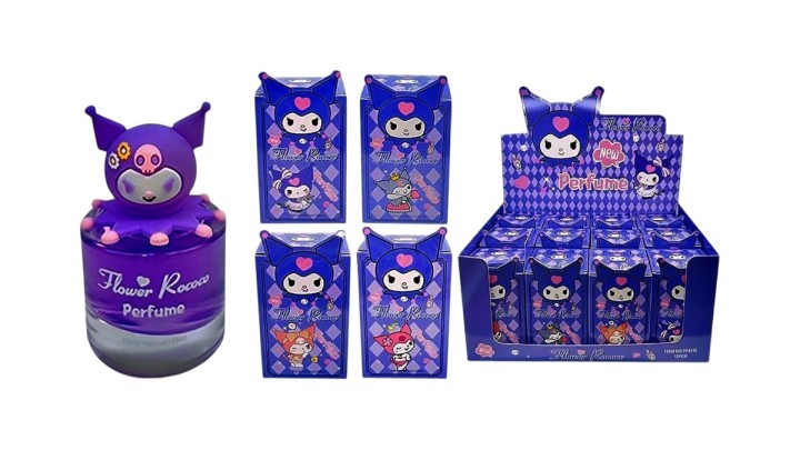 Kuromi Perfume – Flower Rococo Purple Fragrance, Cute Kawaii Bottle