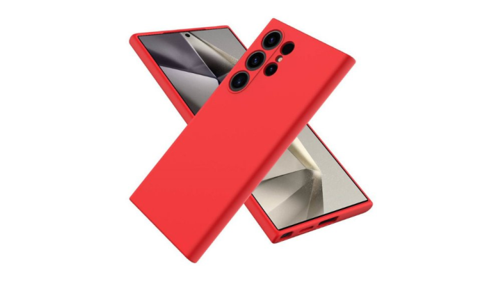 Red Silicone Case for Samsung S24 Ultra– Slim & Protective