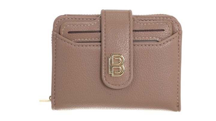 Women’s Compact Faux Leather Wallet Beige