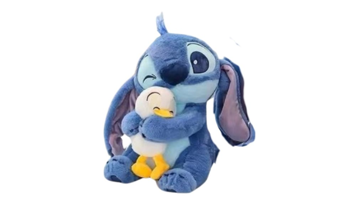 Disney Stitch Plush Hugging Duck – Cute Soft Toy for Kids & Collectors 55cm