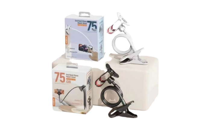 Overhead Phone Mount Stand 75cm – Flexible Phone Holder with Clamp