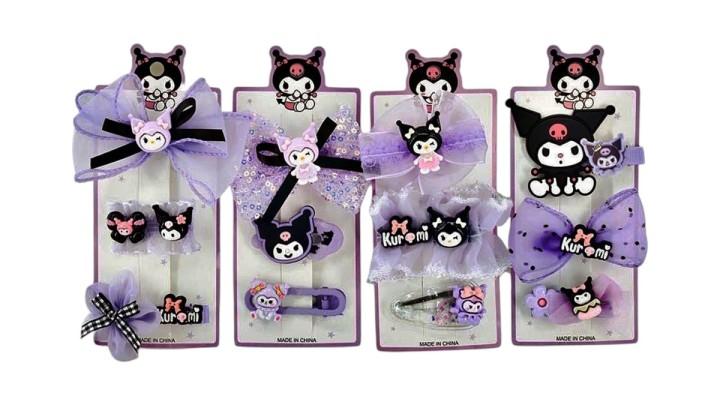 Kuromi Hair Accessories – Cute Kawaii Bows, Clips & Hair Ties