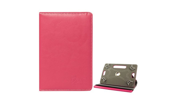 Pink Tablet Case 7–8 inch – Rotating Stand Protective Cover