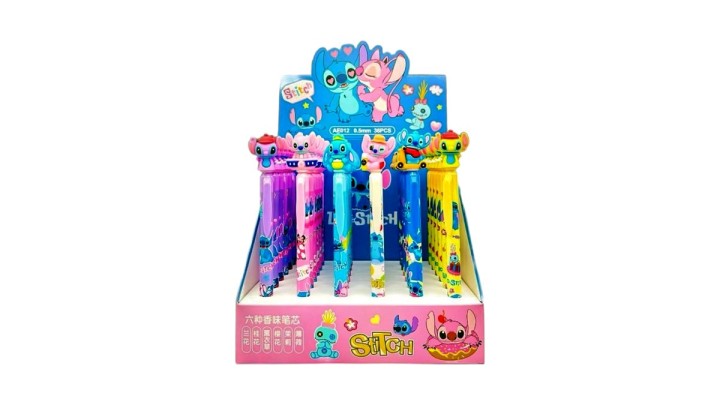 Stitch Silicone Gel Pen – Blue or Pink Cartoon Writing Pen