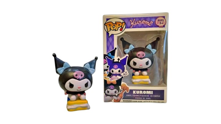 Kuromi Vinyl Figure – Sitting on Yellow Cushion