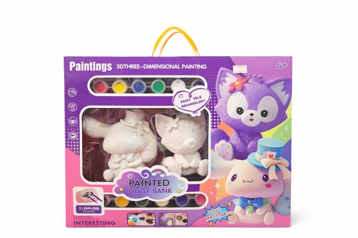 🎨 3D Paint Your Own Piggy Bank – Painting Craft Kit Kuromi&Cinamoroll| Ages 6+