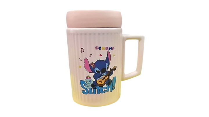 Stitch Mug – Guitar Design (Pink) | Cute Disney-Inspired Coffee Cup