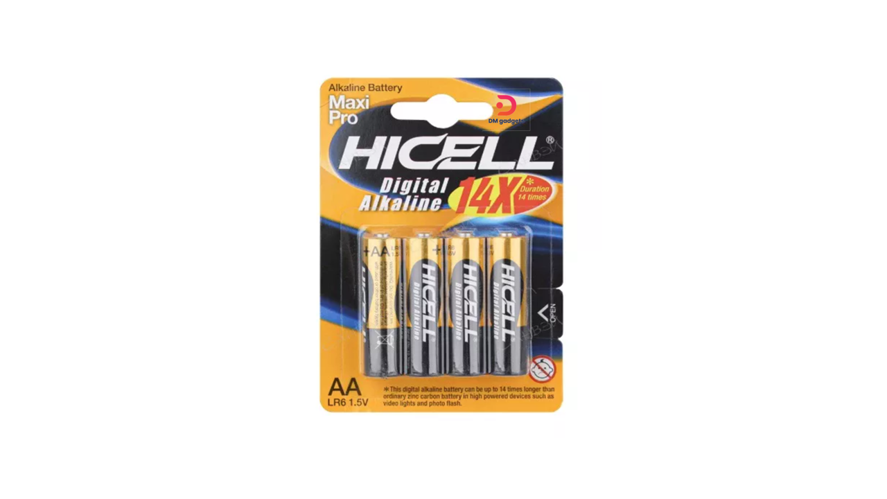 628J#HICELL® Maxi Pro Digital Alkaline AA LR6 1.5V Batteries 4pcs