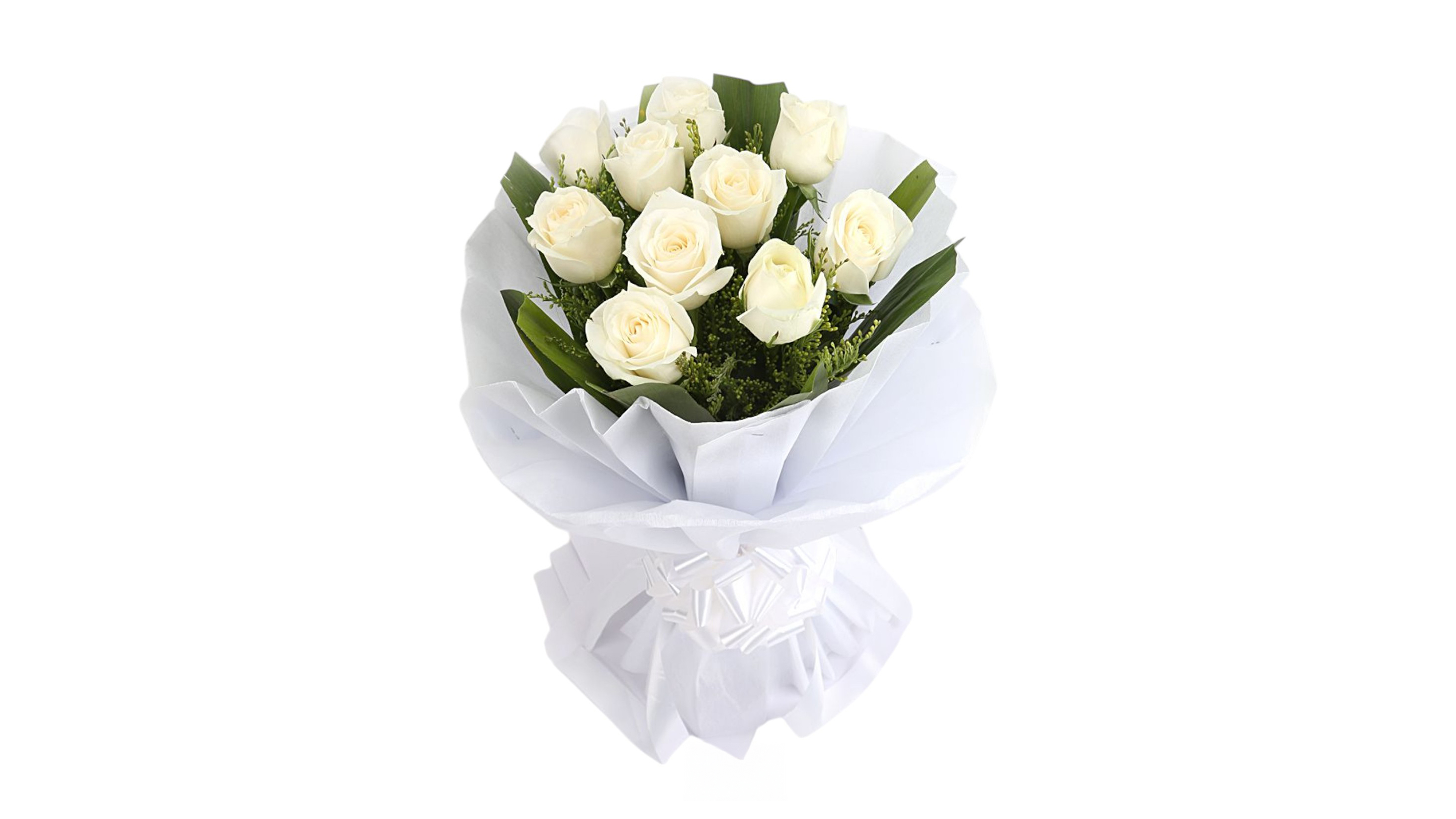 Bouquet  x 10 White Roses