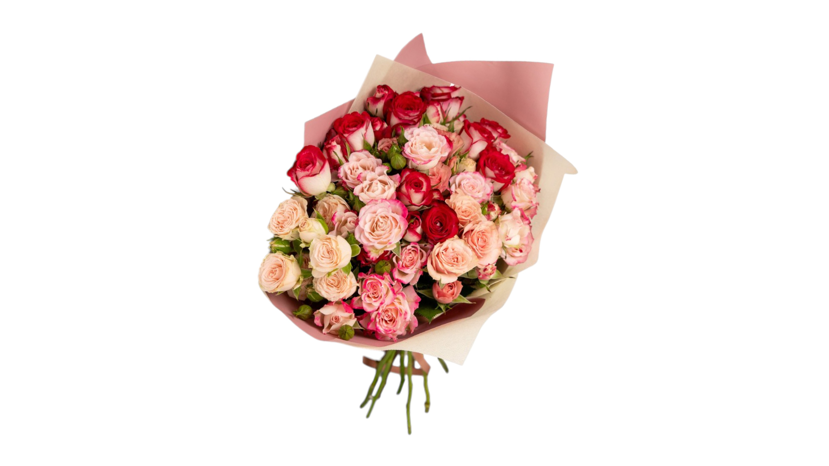 Bouquet of 10 mini roses, whatever colour is available