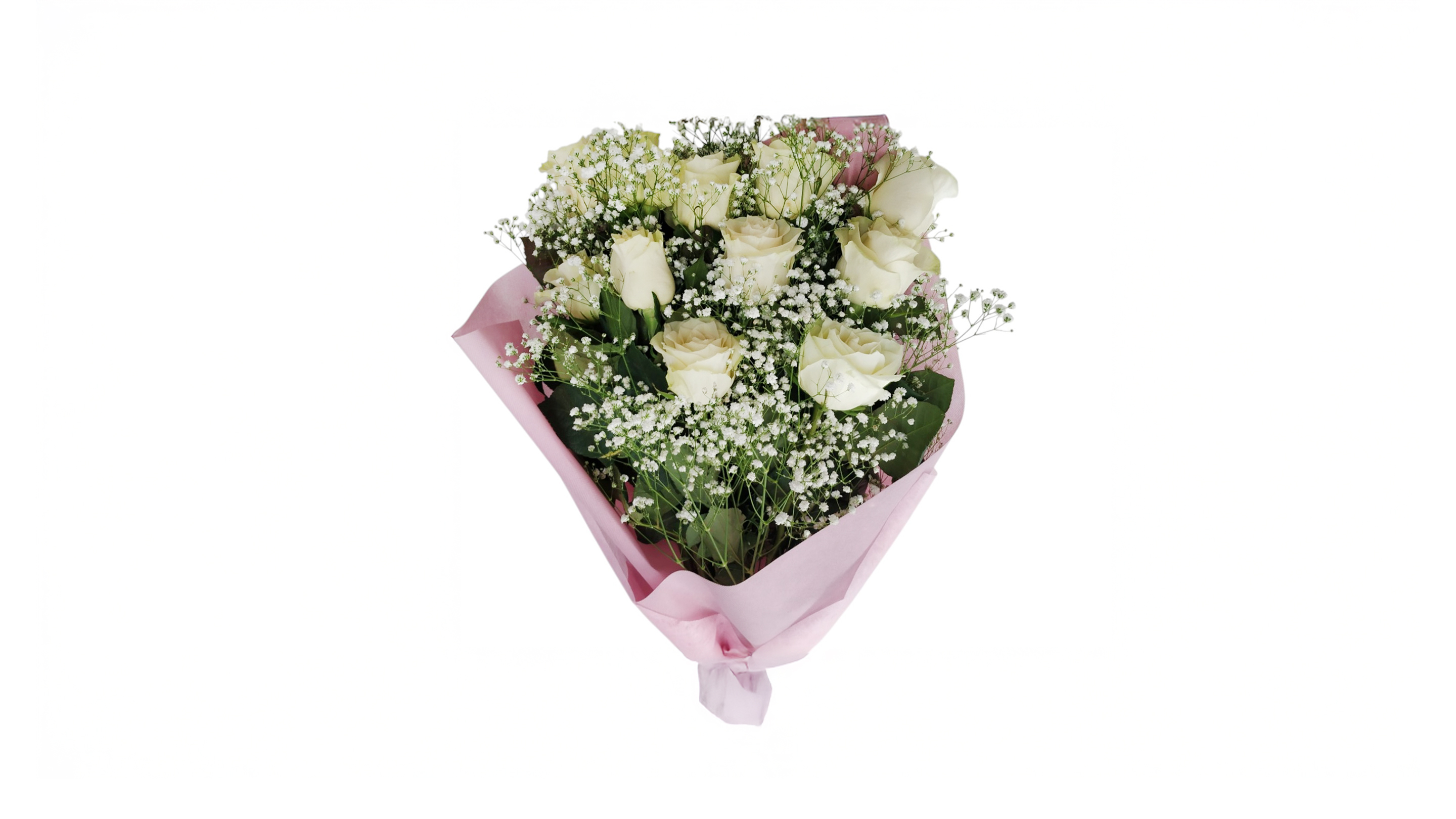 Bouquet (flat) x 10 White Roses