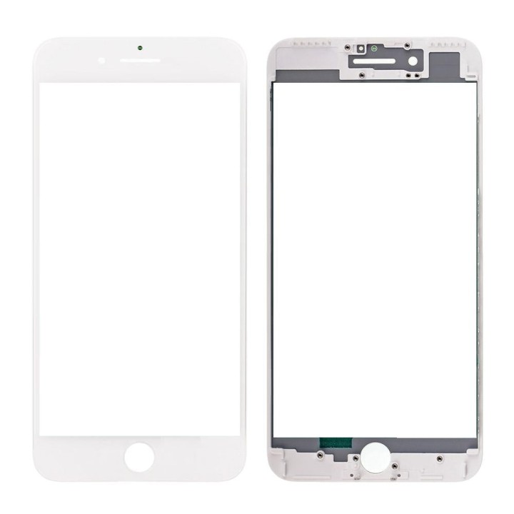 Touch glass with frame and OCA for iPhone 7+ white