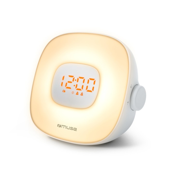 Muse Light Radio Alarm Clock, White ML-198 CR