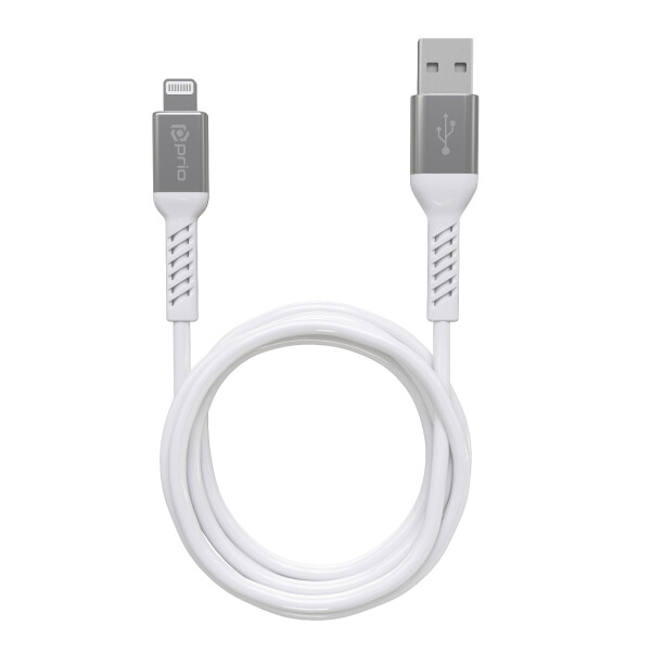 prio Charge  Sync USB A to Lightning Cable MFi certified 1.2m white