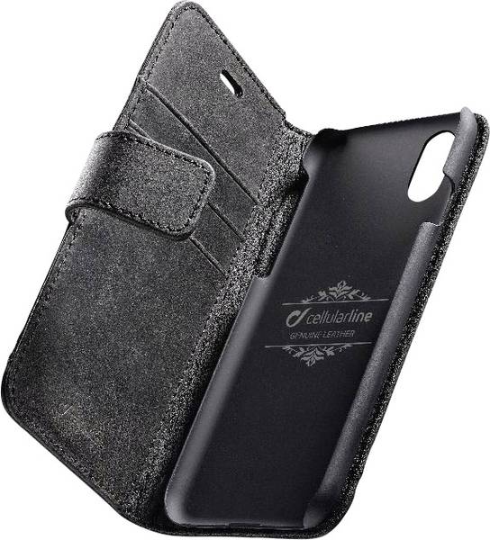 Cellularline Supreme Leather Case iPhone XS Max - Black