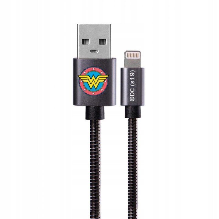 Wonder Woman 002 IP [018] Black USB Cable METAL