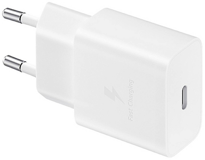 Samsung Wall Charger 15W, 2A, 1 x USB-C, with USB-C Cable, White EP-T1510XWEGEU