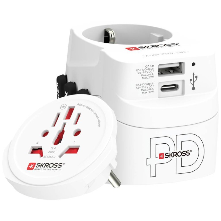 SKROSS travel Adapter PRO Light USB AC30PD World - 1.302473