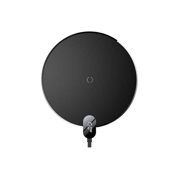Baseus Digital LED Display Wireless Charger 15W Black